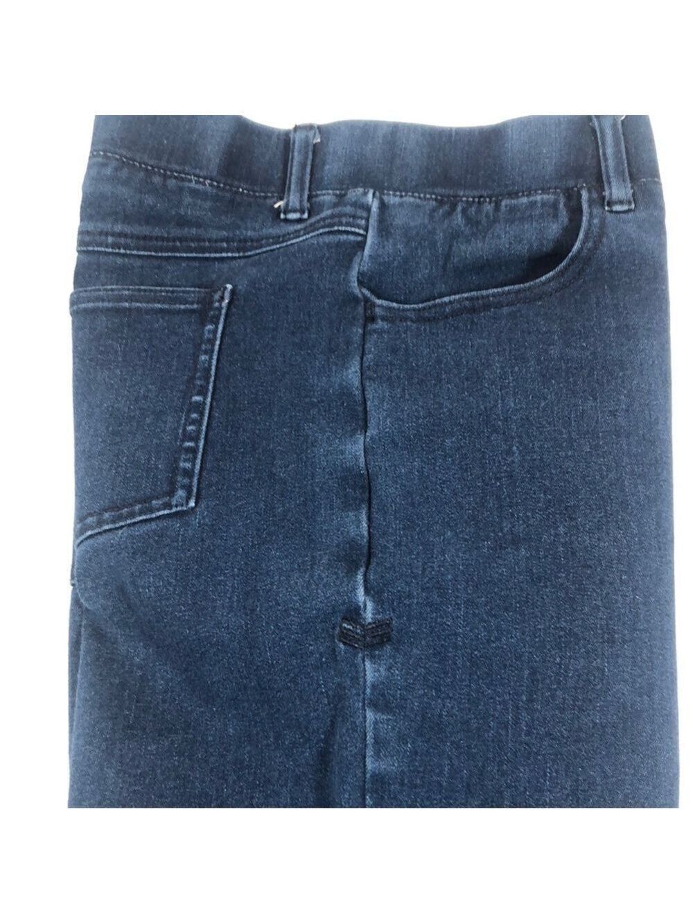 Betabrand Straight-Leg | 4-Pocket Pull On Yoga Denim Pant Medium, Short Petite - Picture 9 of 13